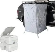 Adventure Kings Instant Ensuite Awning Shower Tent + Portable Camping Toilet