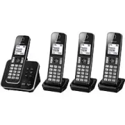 KXTGD324ALB FOUR HANDSET CORDLESS PHONE WITH ANSWERING MACHINE