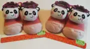 Fisher Price PANDA 3D Infant Slipper Socks with Gripper Sole 2 PAIR (0-12 Mnths)