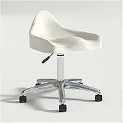 Saddle Stool w/Wheels Swivel Rolling Stool Chair Height Adjustable for Clinic Dentist Beauty Salon Tattoo Home