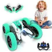 RC Stunt Car Double-Sided Flip Remote Control Toy Set 360° Spins LED Headlights
