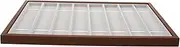 minkissy Watch Band Organizer Tray Walnut Display Plate for Straps Durable Watch Strap Storage with Compartment Design for Neat Organization