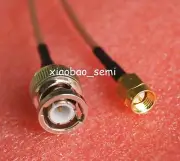 10pcs 50cm Cable BNC male plug to SMA male straight crimp RG316 20" pigtail