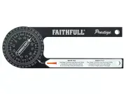 Faithfull Prestige Mitre Saw Protractor Black Aluminium FAIMSPCNC