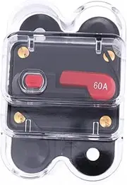 ULTECHNOVO Car Audio Automatic Circuit Breaker Fuse with Cover Easy to Operate Power Protection Holder for Truck and Accessory Circuits