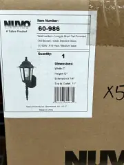 Nuvo Lighting 60-986 Cornerstone 1 Light 18" Tall Outdoor Wall LATERN Bronze -F4