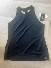 UNWORN NWT 2XU WOMEN'S GHST RUN SINGLET SIZE L BLACK/GOLD RRP$85