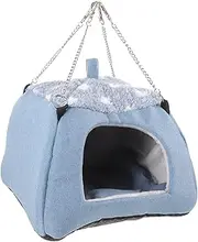 POPETPOP Small Cave Hamster Hanging Nest Chinchilla Supply Sturdy Hamster Hut Comfortable Bed