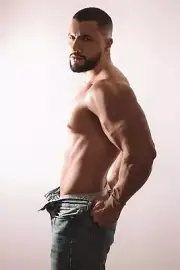 [K147] Handsome Man Cute Male Model Showing Off Body Physique Art Photography