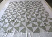 Machine sewing handmade cotton patchwork size 56 x 64" quilt top