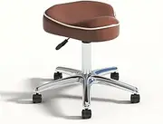 Saddle Chair,Office Chair Desk Chair Saddle Stool Massage Swivel Chair for Beauty Tattoo Lash Clinic Dentist Spa Salons Studio, Adjustable Rolling Hydraulic Stool on Wheels