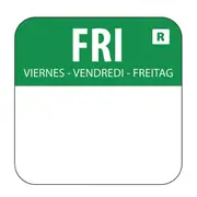 Hygiplas Day of the Week Removable Label Friday 1'' (Roll 1000)