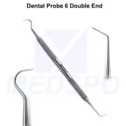 Endodontic Dental Probe 6 Double End Tooth Decay Enamel Dentist Hygiene Probes