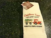 2 New Truck Christmas Trees Cut & Carry Spruce burgundy white fingertip Towel