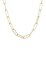 ADORNIA 14K Over Silver Paperclip Chain Necklace