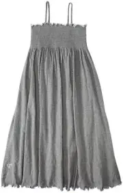 Burt's Bees Baby Girl Knit Dress & Bloomer Set ~ Heather Gray ~ Spaghetti Straps