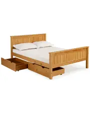 Alaterre Harmony Full Wood Platform Bed with Storage Drawers