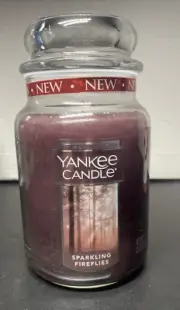 Yankee Candle "SPARKLING FIREFLIES" Fresh~ Large 22 oz. WHITE LABEL ~ RARE ~NEW