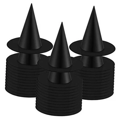 36 Pack Halloween Witch Hats Costume Accessories Black Witch Hats for