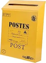 DOITOOL Vintage Wall Mount Post Box Retro Letter Box for Outdoor Use for Envelopes Newspapers Decor for Home Garden