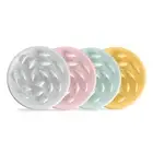 Non-slip Melamine Pet bowls with Fish Pattern Puzzle Slow Eating Bowls