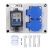Wall Socket Dual German Power Outlet Box Receptacle 200250V with 230V 40A 1P+N RCD