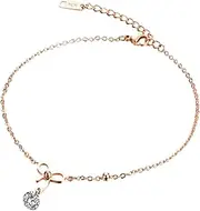 LIFKOME Ankle Jewelry Anklets Foot Hanging Chain Anklet Bracelets for Women Woman Fashion Anklet Creative Anklet Bowknot Foot Chain Ankle Chain Zircon Charm Anklet Golden