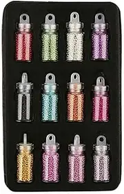 12 Colors 3D Caviar Mini Beads Nails Art Glitters DIY Decoration Manicure UV Gel Tools Accessories
