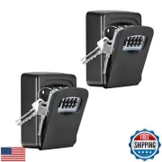 Fayleeko Key Lock Box Wall Mounted, 4 Digit Combination Lockbox for Outside,