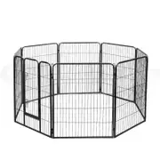 8 Panel Pet Dog Playpen Puppy Exercise Cage Enclosure Fence Cat Play Pen
