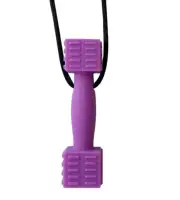 Brand New Sensory Chew Teether Necklace Chewellery Purple Dumbbell