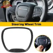 Steering Wheel Frame Trim Ring Carbon Fiber For 2014-21 Jeep Grand Cherokee SRT8