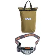 Adventure Kings Doona Pillow 400GSM Canvas Bag + Illuminator LED Head Torch
