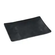 Yanco China BP-2008 Black Pearl Asian Style Melamine 8" x 5.5" Plate - 4 Doz