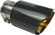 Universal Tail Tip Exhaust Muffler Straight End Tip Compatible For AK Stainless Steel Carbon Fiber Gold Nozzle Car Styling(54 Inlet 114 Outlet)