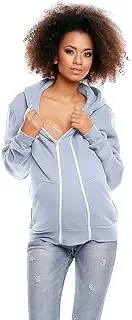 [Selente] Mummy Love Women's Hooded Pullover/Long Sleeve Shirt for Breastfeeding and Maternity Wear (Made in EU) 100% Cotton for Pregnancy and Breastfeeding