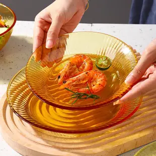 康寧玻璃餐具碗碟套裝家用玻璃碗盤喬遷晶致禮盒套裝