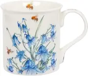 Lesser & Pavey British Designed Coffee Mug | Ceramic Coffee Mugs for Home or Work | Large 300ml Mugs for Hot Drinks | Blue Floral Designs by The Leonardo Collection
