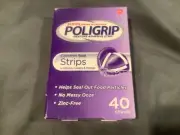 ~ 1 Box Poligrip Denture Adhesive Strip Comfort Seal Strips 40 Strips 2025 Exp ~