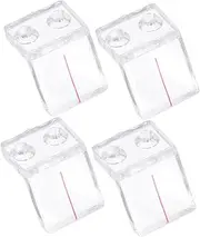 HOMOCONO 4pcs Woodworking Dual Hole Magnifying Glass Clear Plastic Plate Magnifier for Table Saw Durable and Stable Installation for Precision Wood Projects Compatible with Various Tools