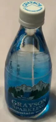 Vintage Grayson Sparkling Mountain Water 10oz Full Glass Bottle *Unopened* RARE