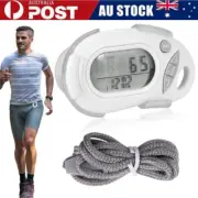 Simple Step Counter Larger Display Walking 3D Pedometer with Clip and Lanyard