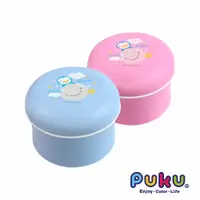 在飛比找PChome24h購物優惠-【PUKU 藍色企鵝】粉樸盒+兔毛粉撲(水色/粉色)