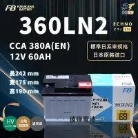 在飛比找Yahoo!奇摩拍賣優惠-日本FB 古河360LN2 汽車電池 日本製造 適用Rx45