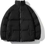 [Generic] Down Jacket Cotton Coat Loose Fashion Bread Coat Cotton Coat Thick Coat Autumn and Winter New Men and Women the Same Free Size