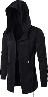 [JEShifangjiusu] Men's Lightweight Waterproof Jacket With Waterproof Breathable Hat In Long Waterproof, Black, 3XL