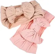 UPKOCH 2pcs Cute Bow Headbands Elastic Hairbands Blush Soft Comfortable Accessories for Versatile Hair Accessories