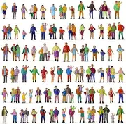 SPORTARC 300Pcs Railway Train Layout 1:87 HO Scale Painted Figures Model People Passenger HO Scale Model Train Park Street Passenger
