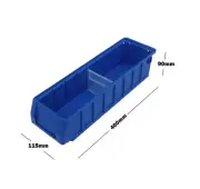 Blue Plastic Space Saving Storage Bin Tub Box Fit Van Caddy Shelving PK4109
