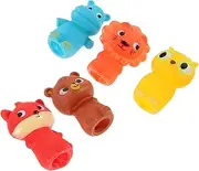 Totority Versatile 5pcs Animal Hand Puppets Simulation Toys for Toddlers Interactive Educational Hand Puppet Models